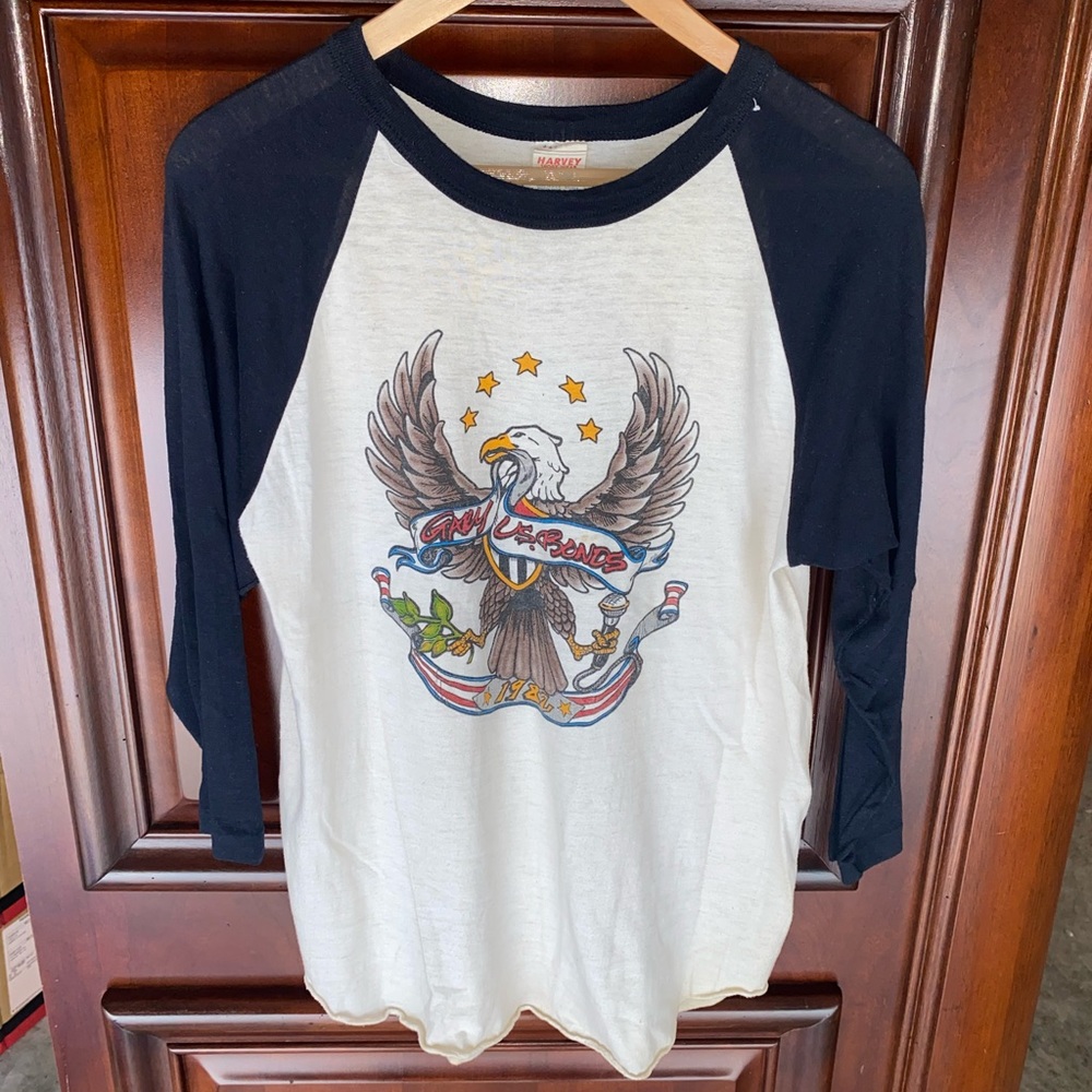Vintage 80’s Gary U.S. Bonds On The Line Tour 1982 Band Tee made in U.S.A.